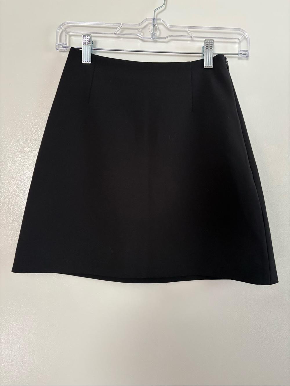 & Other Stories Classic Black A-Line Mini Skirt Size 2 Clean Finish